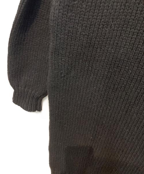 MM6 Maison Margiela（エムエムシックスメゾンマルジェラ）MM6 Maison Margiela (エムエムシックスメゾンマルジェラ) ブランドロゴ長袖ニットワンピース ブラック サイズ:16Yの古着・服飾アイテム