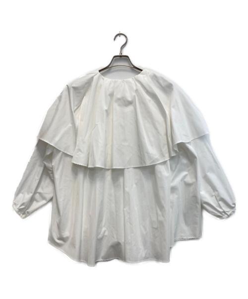 Cen.（セン）Cen. (セン) フリルブラウス ホワイト サイズ:FREEの古着・服飾アイテム