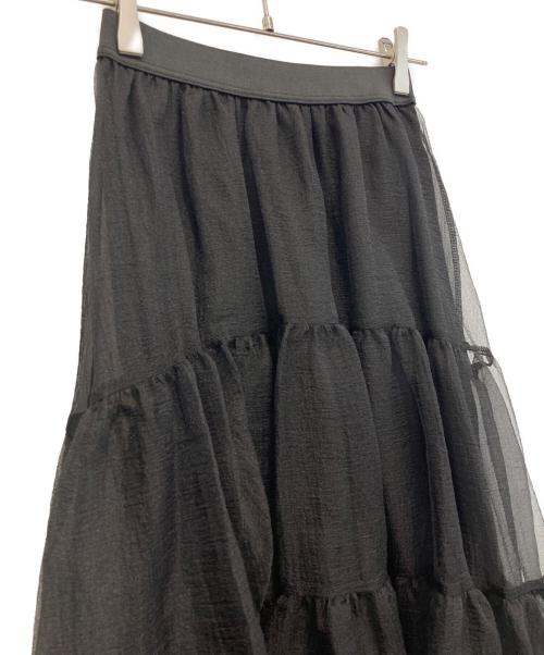 ELLIE（エリー）ELLIE (エリー) シアーティアードスカート ブラック サイズ:FREE 未使用品の古着・服飾アイテム