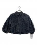 Re.Verofonnaヴェロフォンナ）の古着「リボンカットJQクロップドシャツ」｜ブラック