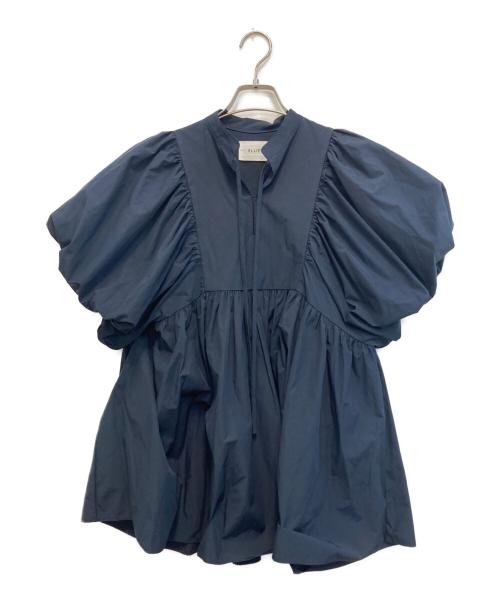 ELLIE（エリー）ELLIE (エリー) 2WAYハーフボリュームスリーブブラウス ネイビー サイズ:FREEの古着・服飾アイテム