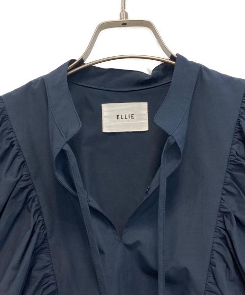ELLIE（エリー）ELLIE (エリー) 2WAYハーフボリュームスリーブブラウス ネイビー サイズ:FREEの古着・服飾アイテム