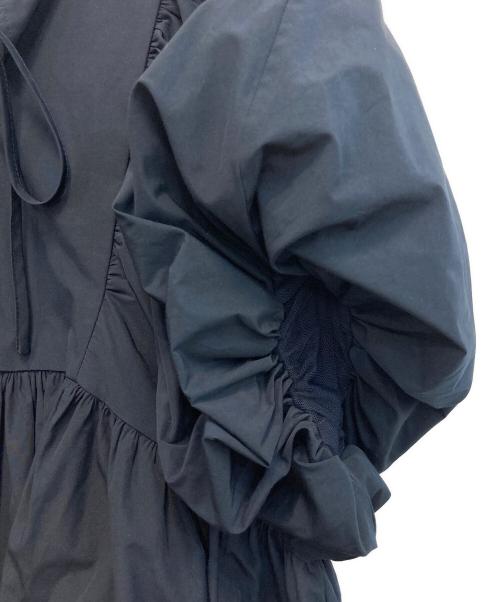 ELLIE（エリー）ELLIE (エリー) 2WAYハーフボリュームスリーブブラウス ネイビー サイズ:FREEの古着・服飾アイテム