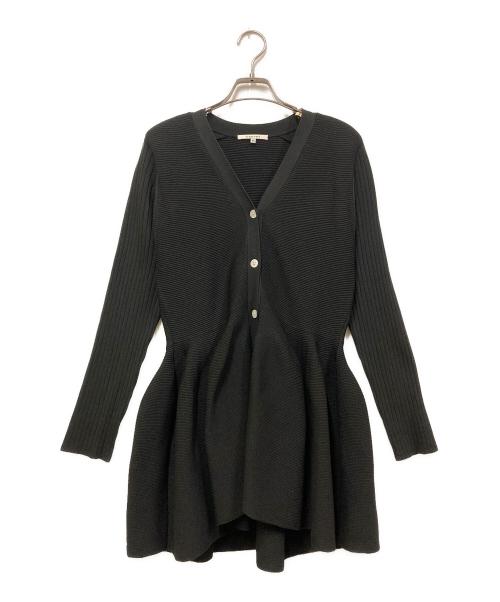 CADUNE（カデュネ）CADUNE (カデュネ) ペプラムカーディガン ブラック サイズ:36の古着・服飾アイテム