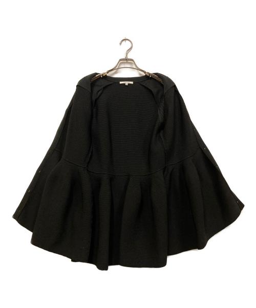 CADUNE（カデュネ）CADUNE (カデュネ) ペプラムカーディガン ブラック サイズ:36の古着・服飾アイテム