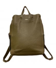 FURLA（フルラ）の古着「レザーリュック」｜オリーブ
