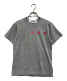PLAY COMME des GARCONS（プレイコムデギャルソン）の古着「Small Red Heart Tシャツ」｜グレー