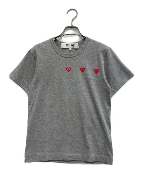 PLAY COMME des GARCONS（プレイコムデギャルソン）PLAY COMME des GARCONS (プレイコムデギャルソン) Small Red Heart Tシャツ グレー サイズ:XXSの古着・服飾アイテム
