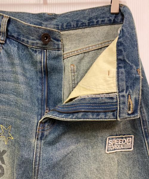 AVIREX（アヴィレックス）AVIREX (アヴィレックス) WAPPEN BARREL LEG DENIM PANTS ブルー サイズ:Mの古着・服飾アイテム