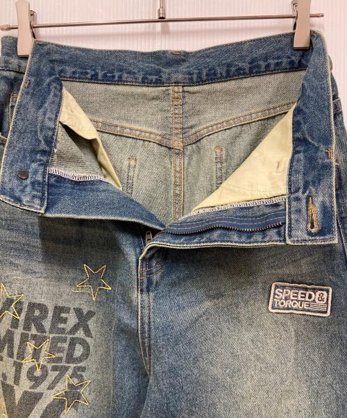 AVIREX（アヴィレックス）AVIREX (アヴィレックス) WAPPEN BARREL LEG DENIM PANTS ブルー サイズ:Mの古着・服飾アイテム