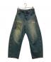 AVIREX（アヴィレックス）の古着「WAPPEN BARREL LEG DENIM PANTS」｜ブルー