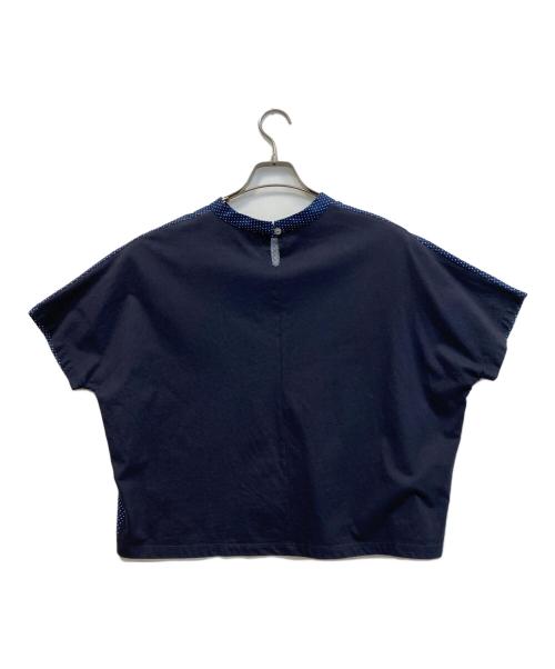 nop de nod（ノップドゥノッド）nop de nod (ノップドゥノッド) ドットドルマンブラウス ネイビー サイズ:Mの古着・服飾アイテム