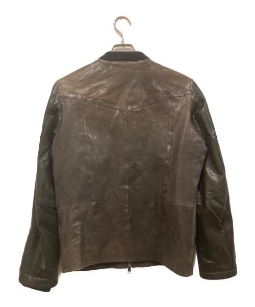RATTLE TRAP（ラトルトラップ）RATTLE TRAP (ラトルトラップ) ラムレザーMA-1ジャケット ブラック×ブラウン サイズ:Lの古着・服飾アイテム
