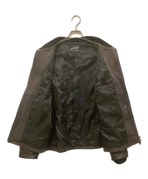 RATTLE TRAP（ラトルトラップ）RATTLE TRAP (ラトルトラップ) ラムレザーMA-1ジャケット ブラック×ブラウン サイズ:Lの古着・服飾アイテム