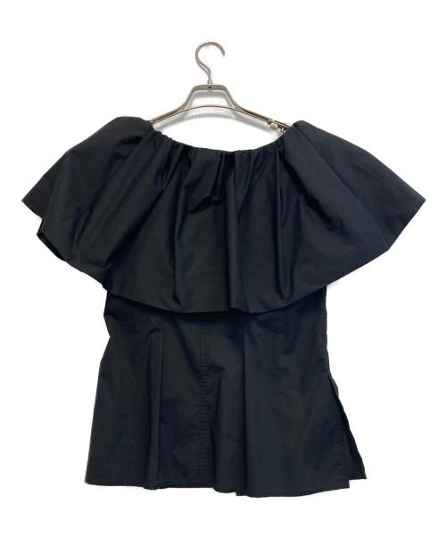 styling/（スタイリング）styling/ (スタイリング) ラッフルショルダートップス ブラック サイズ:記載無しの古着・服飾アイテム