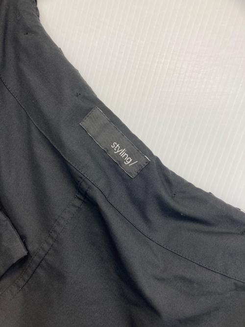 styling/（スタイリング）styling/ (スタイリング) ラッフルショルダートップス ブラック サイズ:記載無しの古着・服飾アイテム