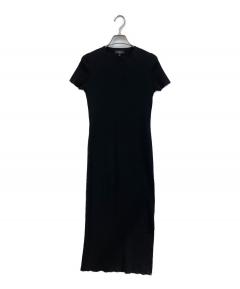 Theory アドミラルクレープ ドレス ワンピース ブラック サイズ2 黒 中古・古着通販】theory (セオリー) Admiral Crepe Flared Dress