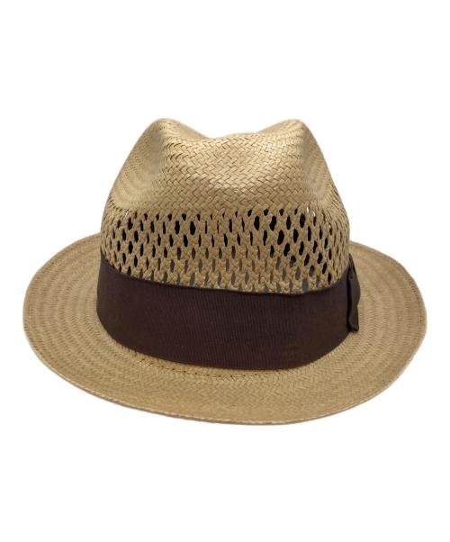 NEW YORK HAT（ニューヨークハット）NEW YORK HAT (ニューヨークハット) ストローハット ベージュの古着・服飾アイテム