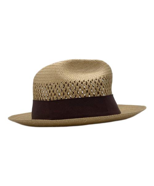 NEW YORK HAT（ニューヨークハット）NEW YORK HAT (ニューヨークハット) ストローハット ベージュの古着・服飾アイテム