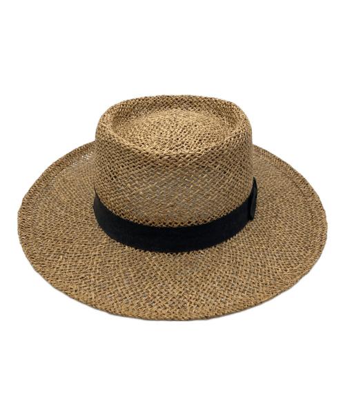NEW YORK HAT（ニューヨークハット）NEW YORK HAT (ニューヨークハット) ストローハット ベージュの古着・服飾アイテム