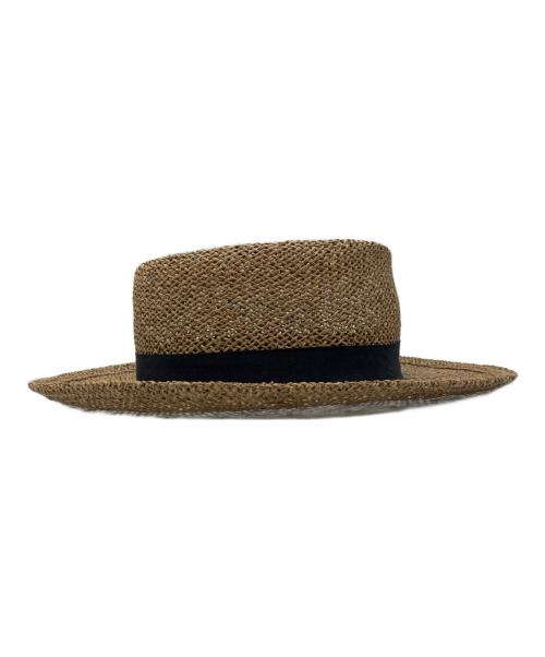 NEW YORK HAT（ニューヨークハット）NEW YORK HAT (ニューヨークハット) ストローハット ベージュの古着・服飾アイテム
