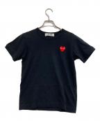 PLAY COMME des GARCONSプレイコムデギャルソン）の古着「ハートロゴTシャツ」｜ブラック