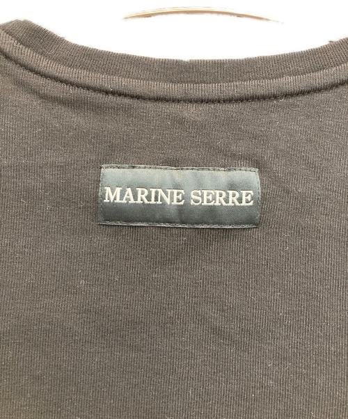 MARINE SERRE（マリーンセル）marine serre (マリーンセル) ロゴTシャツ ブラック サイズ:Sの古着・服飾アイテム