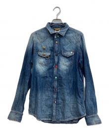 DIESEL（ディーゼル）の古着「REBOT DENIM SHIRT」｜ブルー