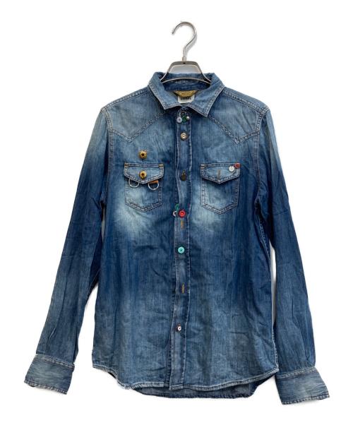 DIESEL（ディーゼル）DIESEL (ディーゼル) REBOT DENIM SHIRT ブルー サイズ:sの古着・服飾アイテム