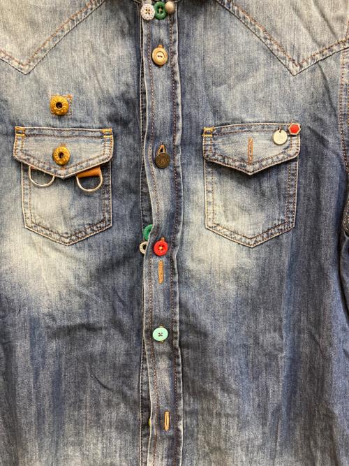 DIESEL（ディーゼル）DIESEL (ディーゼル) REBOT DENIM SHIRT ブルー サイズ:sの古着・服飾アイテム