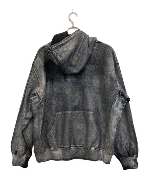 SUPREME（シュプリーム）SUPREME MM6 Maison Margiela (エムエムシックスメゾンマルジェラ) 24SS Foil Box Logo Hooded Sweatshirt/フォイルボックスロゴフードパーカー グレー サイズ:Ｌ 未使用品の古着・服飾アイテム