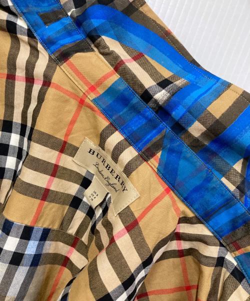 BURBERRY（バーバリー）BURBERRY (バーバリー) 18AW Graffiti Print Vintage Check Shirt ブルー×ブラウン サイズ:38の古着・服飾アイテム