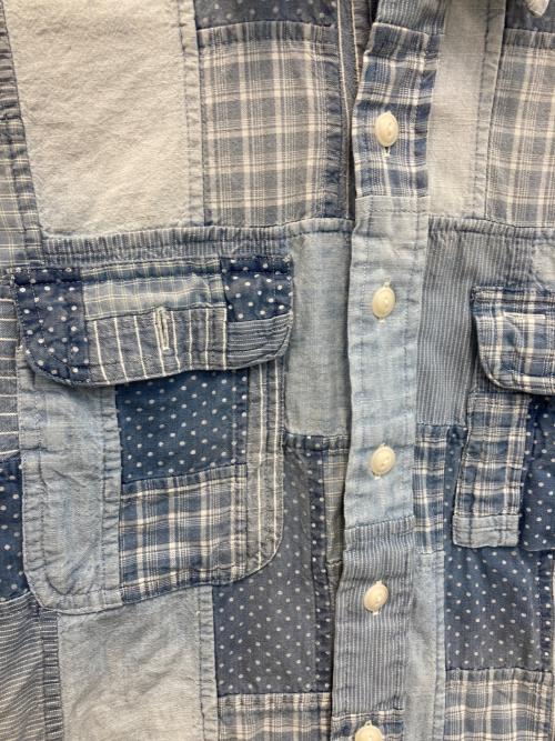 POLO RALPH LAUREN（ポロ・ラルフローレン）POLO RALPH LAUREN (ポロ・ラルフローレン) クラシック フィット パッチワーク ワークシャツ ブルー サイズ:xsの古着・服飾アイテム