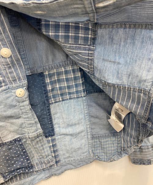 POLO RALPH LAUREN（ポロ・ラルフローレン）POLO RALPH LAUREN (ポロ・ラルフローレン) クラシック フィット パッチワーク ワークシャツ ブルー サイズ:xsの古着・服飾アイテム