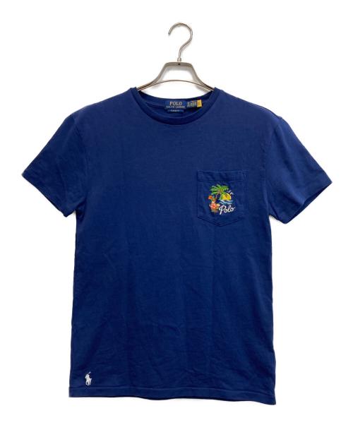 POLO RALPH LAUREN（ポロ・ラルフローレン）POLO RALPH LAUREN (ポロ・ラルフローレン) クラシックフィットエンブロイダリージャージーTシャツ ネイビー サイズ:xsの古着・服飾アイテム