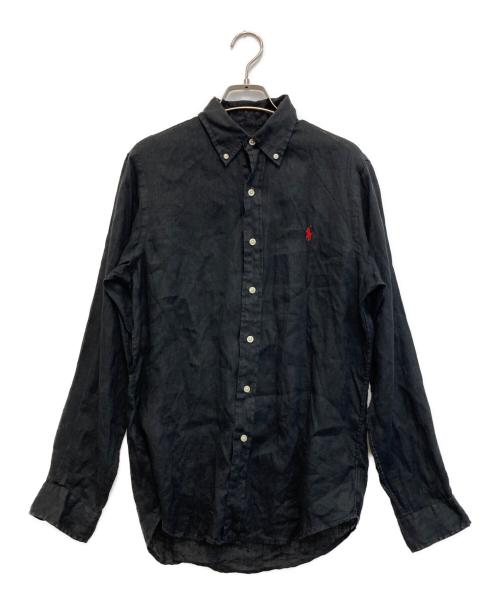 POLO RALPH LAUREN（ポロ・ラルフローレン）POLO RALPH LAUREN (ポロ・ラルフローレン) クラシックフィットリネンシャツ ブラック サイズ:xsの古着・服飾アイテム