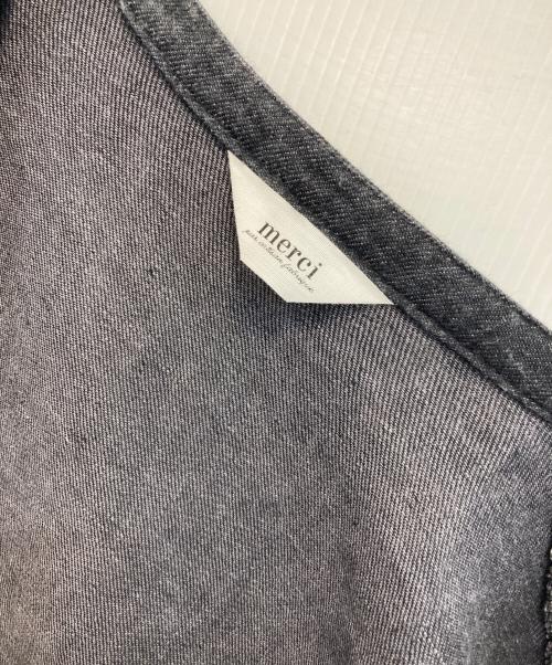 merci par artisan fabrique（メルシー パールティザンファブリック）merci par artisan fabrique (メルシー パールティザンファブリック) リネンブラウスワンピース グレー サイズ:FREEの古着・服飾アイテム