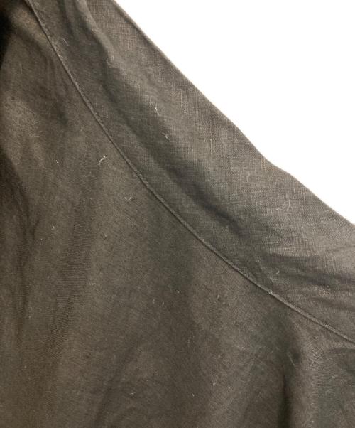 Gauze（ガーゼ）gauze (ガーゼ) リネンシャツワンピース ブラック サイズ:FREEの古着・服飾アイテム