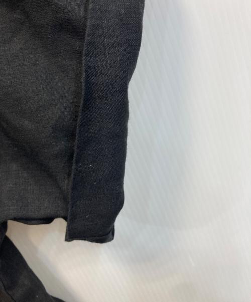 Gauze（ガーゼ）gauze (ガーゼ) リネンシャツワンピース ブラック サイズ:FREEの古着・服飾アイテム