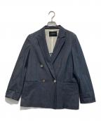 green label relaxingグリーンレーベルリラクシング）の古着「グリード シャンブレー ダブル ジャケット」｜グレー