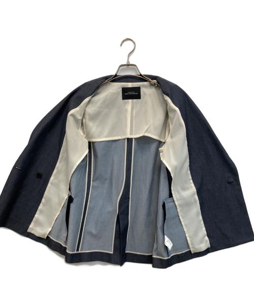 green label relaxing（グリーンレーベルリラクシング）green label relaxing (グリーンレーベルリラクシング) グリード シャンブレー ダブル ジャケット グレー サイズ:Mの古着・服飾アイテム