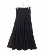 Ameriアメリ）の古着「WAVE PLEATS KNIT SKIRT」｜ブラック