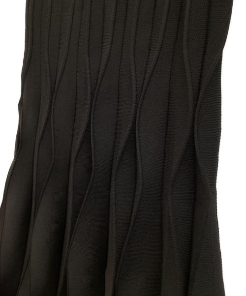 Ameri（アメリ）AMERI (アメリ) WAVE PLEATS KNIT SKIRT ブラック サイズ:Sの古着・服飾アイテム