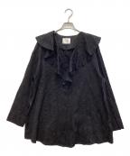 Ameriアメリ）の古着「2WAY EMBROIDERY RUFFLE BLOUSE」｜ブラック