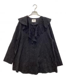 Ameri（アメリ）の古着「2WAY EMBROIDERY RUFFLE BLOUSE」｜ブラック