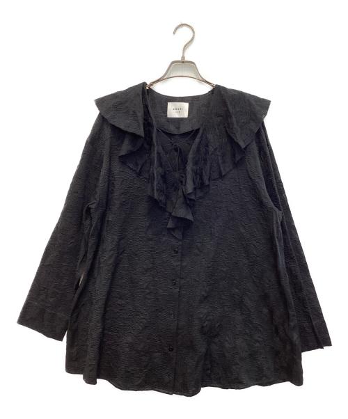 Ameri（アメリ）AMERI (アメリ) 2WAY EMBROIDERY RUFFLE BLOUSE ブラック サイズ:FREEの古着・服飾アイテム