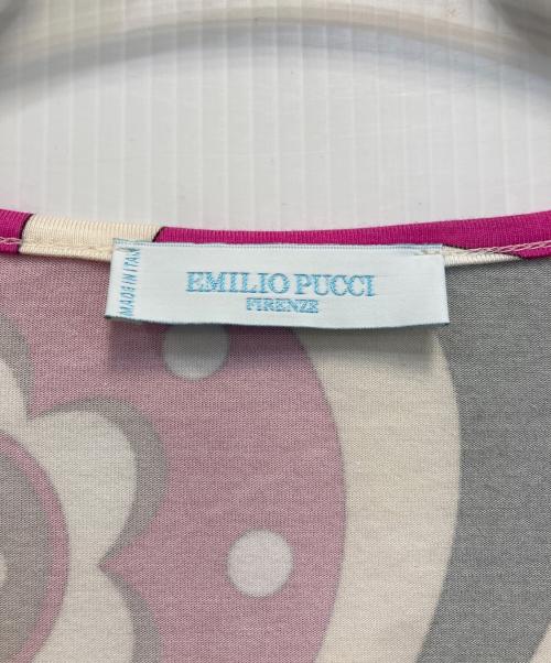 Emilio Pucci（エミリオ プッチ）Emilio Pucci (エミリオ プッチ) 総柄カットソー ベージュ×ピンク サイズ:Lの古着・服飾アイテム