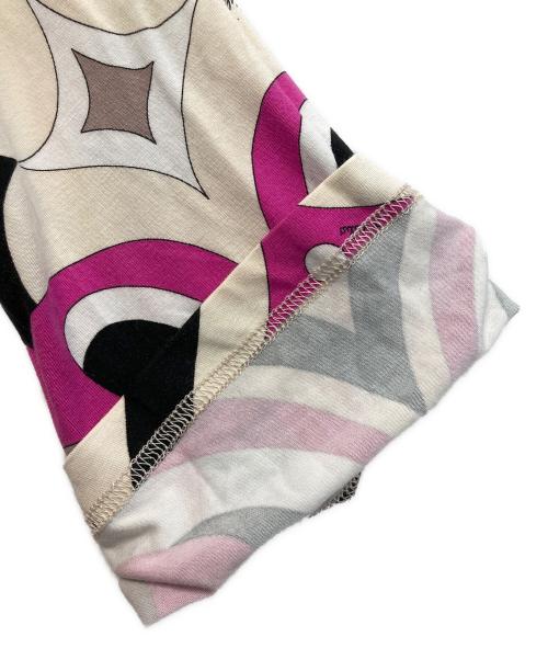 Emilio Pucci（エミリオ プッチ）Emilio Pucci (エミリオ プッチ) 総柄カットソー ベージュ×ピンク サイズ:Lの古着・服飾アイテム