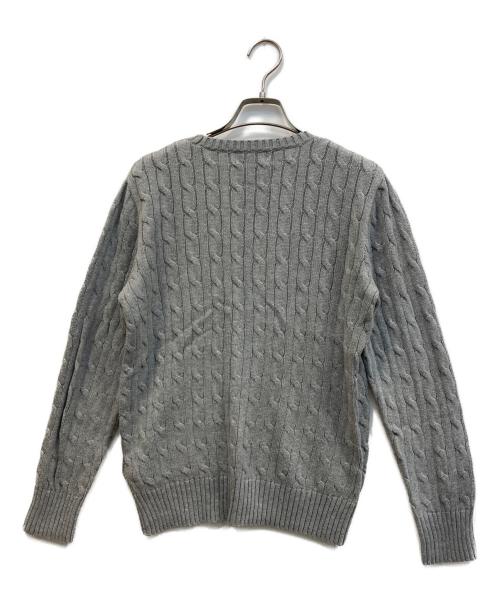 POLO RALPH LAUREN（ポロ・ラルフローレン）POLO RALPH LAUREN (ポロ・ラルフローレン) ケーブルニット グレー サイズ:L(ｷｯｽﾞ規格)の古着・服飾アイテム