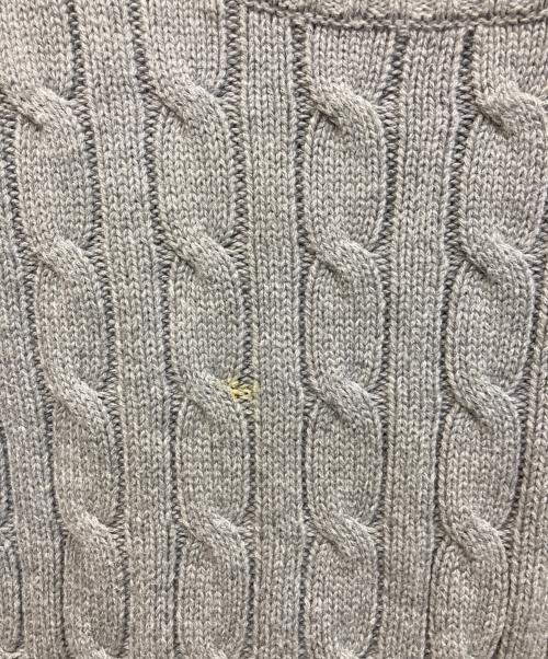 POLO RALPH LAUREN（ポロ・ラルフローレン）POLO RALPH LAUREN (ポロ・ラルフローレン) ケーブルニット グレー サイズ:L(ｷｯｽﾞ規格)の古着・服飾アイテム